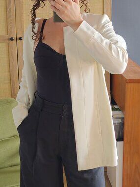 Laura Petites Size 4 Ivory Longline Blazer (new with tag)
